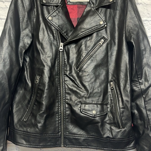 Levi's Men's Faux Leather Motorcycle Jacket - Picture 4 of 9